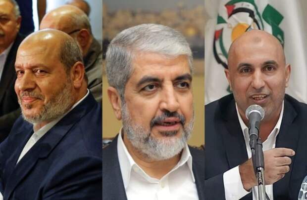 Лидеры ХАМАС, спасшиеся в Дохе, Халиль аль-Хайя, Халед Машааль и Захер Джабарин