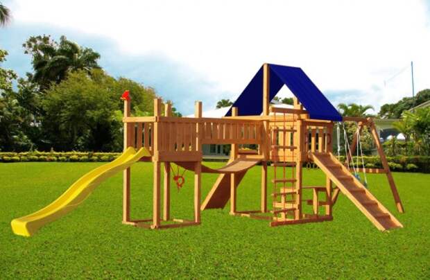 Детские игровые площадки для дачи на газоне