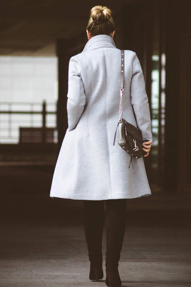 Olga choi fashion blogger myblondegal South Korea smart casual elegant Sheinside gold sequin dress gray Oasap neoprene coat Rebecca Minkoff bag Lulu's over-knee boots ZeroUV cateye retro sunglasses-06808