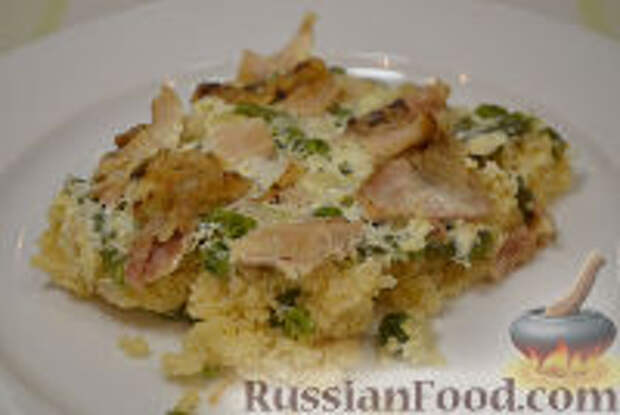 Фото к рецепту: Пшенная запеканка с курочкой