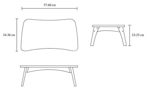 Компактный и удобный деревянный столик для ноутбука