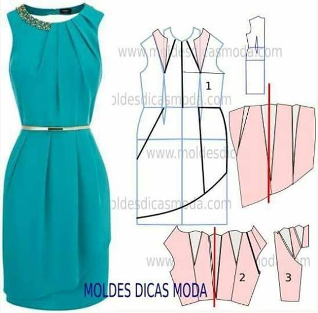 dress patron/ moldes: Dress Patterns, Moldes Para Vestuário, Sewing Pattern, Moldes Vestidos, Molde Vestido