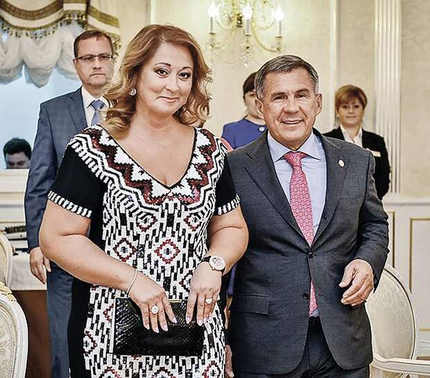 Рустам Минниханов с супругой, которая стала самой зажиточной среди первых леди регионов. Фото: twitter.com