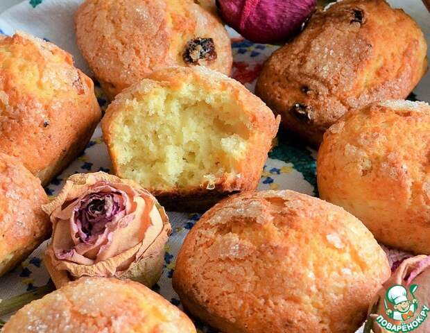 Рецепт: Кексы с сахарной шапочкой