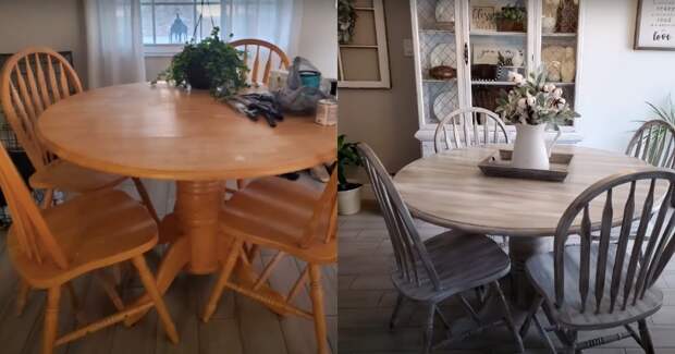 Интересный и простой способ преобразить старый кухонный стол
