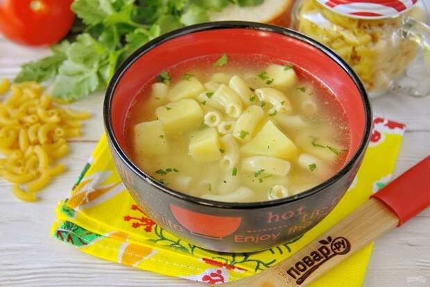 Суп с картошкой и макаронами