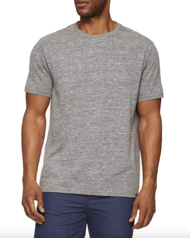 Flag and Anthem Rollins Snow Slub Crewneck Tee; shop Christian McCaffrey collection