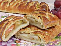 Фото к рецепту: Плетёнка с яблоками