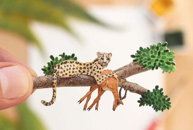 Крошечные бумажные животные от художников из Индии