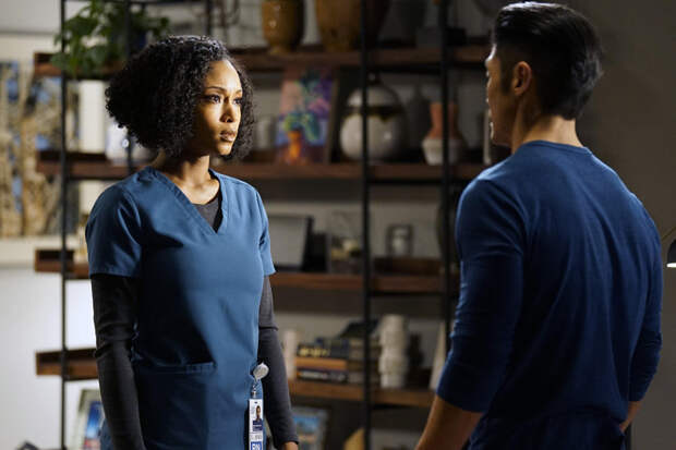 Yaya DaCosta and Brian Tee, Chicago Med | Photo Credits: Elizabeth Sisson/NBC