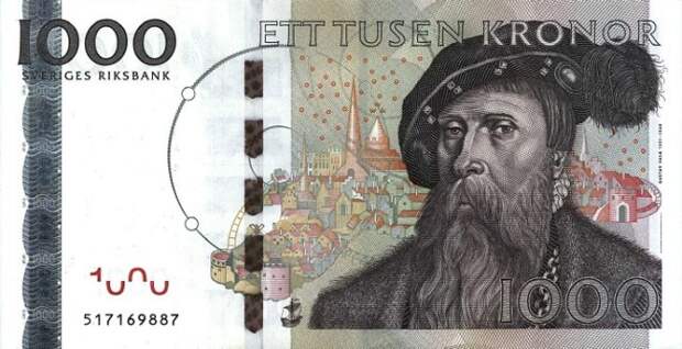 1000 шведских крон. Банкнота с родины Карлсона.
