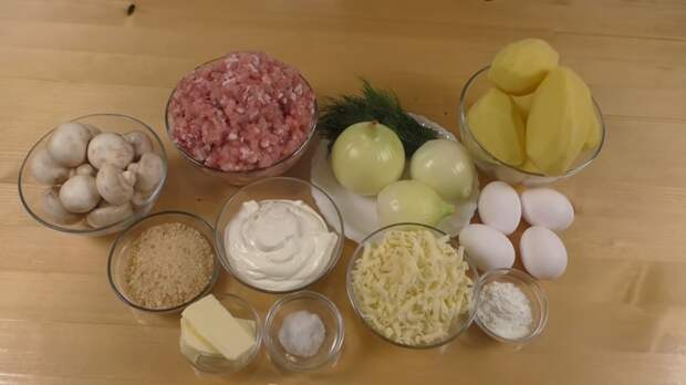 Гнезда из фарша и картошки Кулинария, Блюдо, Рецепт, Другая кухня, Приготовление, Меню, Картошка с мясом, В духовке, Видео, Длиннопост