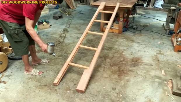 Как сделать складную лестницу из дерева