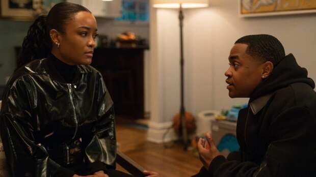 Diana and Tariq check in with one another during Power Book II: Ghost Season 4 Episode 7.