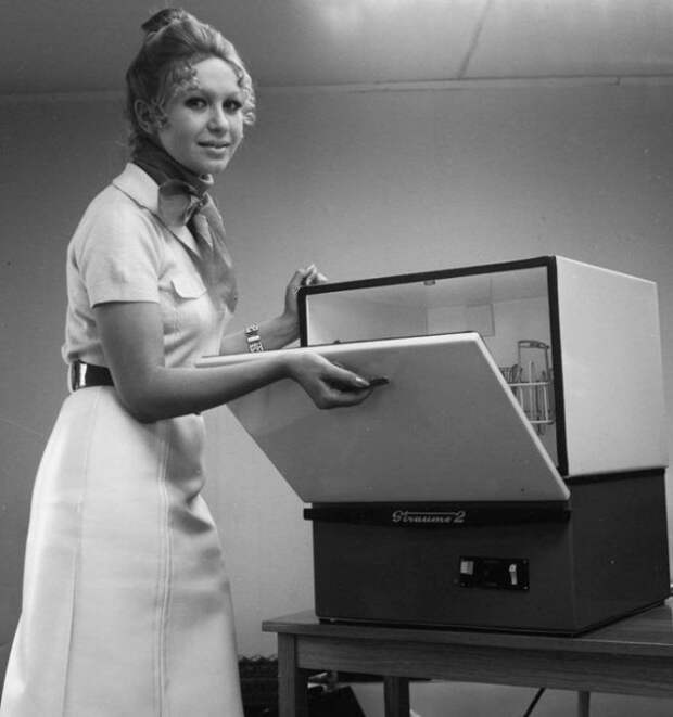 Советская настольная посудомойка. /Фото: back-in-ussr.com