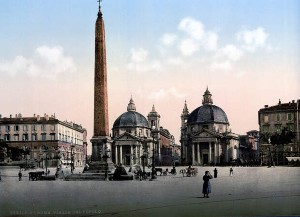 Пьяцца-дель-Пополо - площадь в Риме, от которой лучами расходятся улицы.