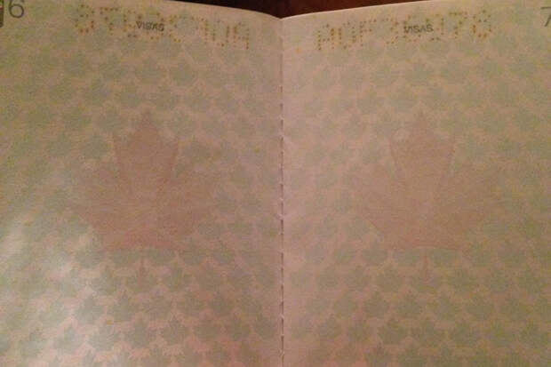 Дизайн нового канадского паспорта