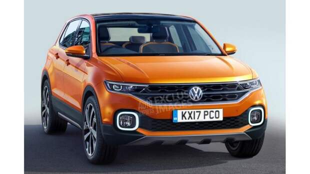 Предполагаемый дизайн Volkswagen T-Cross (Auto Express)