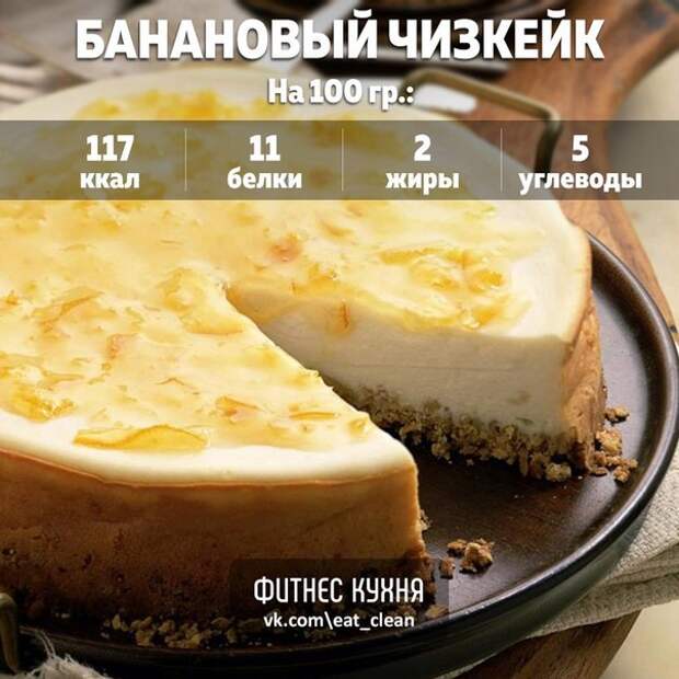 Диетический банановый чизкейк