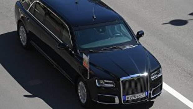 Автомобиль Aurus кортежа президента РФ