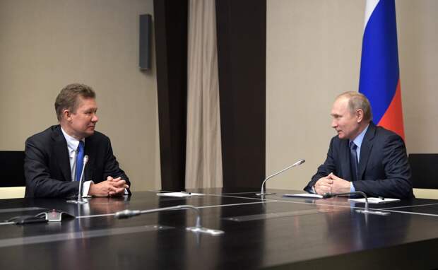С главой компании «Газпром» Алексеем Миллером.