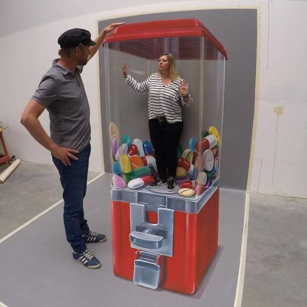 3D стрит-арт, будоражащий воображение 3D стрит-арт, будоражащий воображение