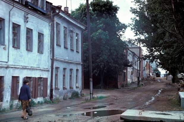 Минск. Троицкое предместье в начале реставрации.1979