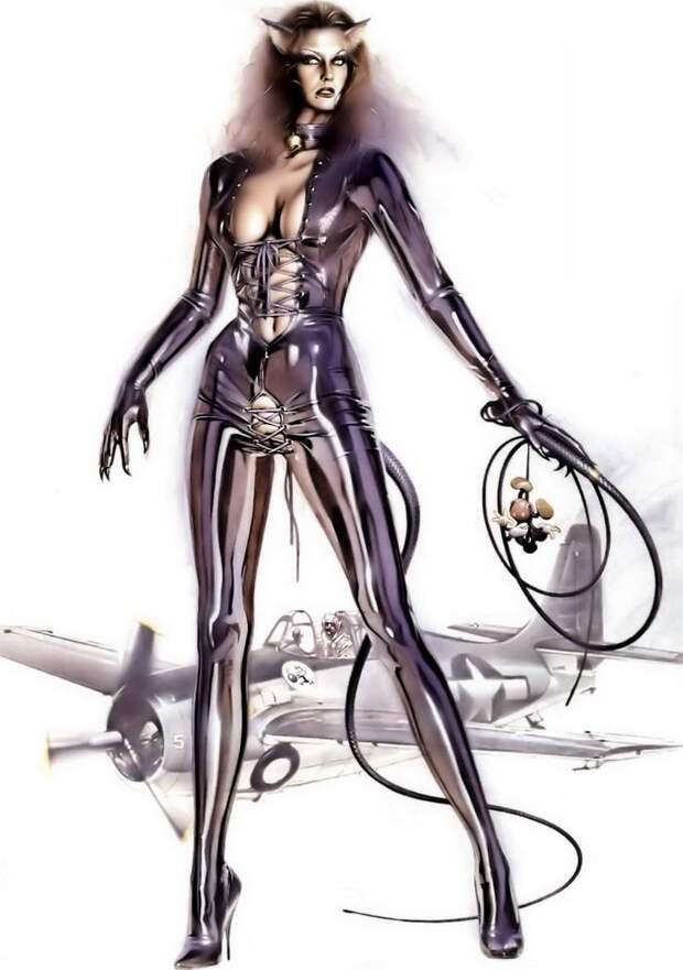 Девушки и самолеты японского художника Hajime Sorayama (9)