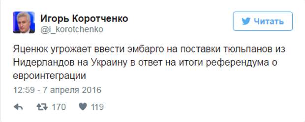 Страшная месть Яценюка: премьер вводит эмбарго на тюльпаны из Нидерландов Страшная месть Яценюка: премьер вводит эмбарго на тюльпаны из Нидерландов