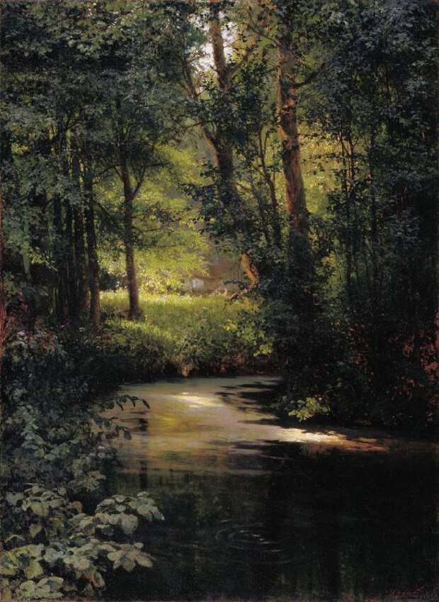 Мясоедов - Лесной ручей. Весной. 1890