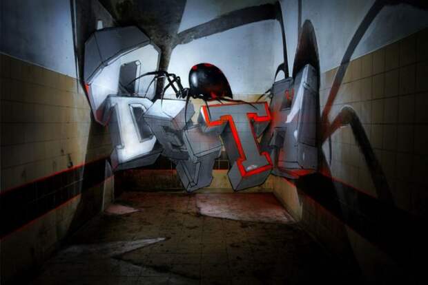 Анаморфотное искусство от Odeith (15 фото)