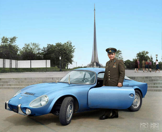 5. Юрий Гагарин и его Matra Bonnet Djet VS coupe, 1965 год время, россия, фотография, цвет