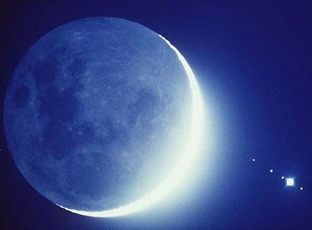 Как выглядит луна в новолуние фото