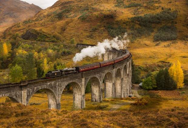 Дорога в Хогвартс: поезд из сказки Хогвартс, красота, поезд
