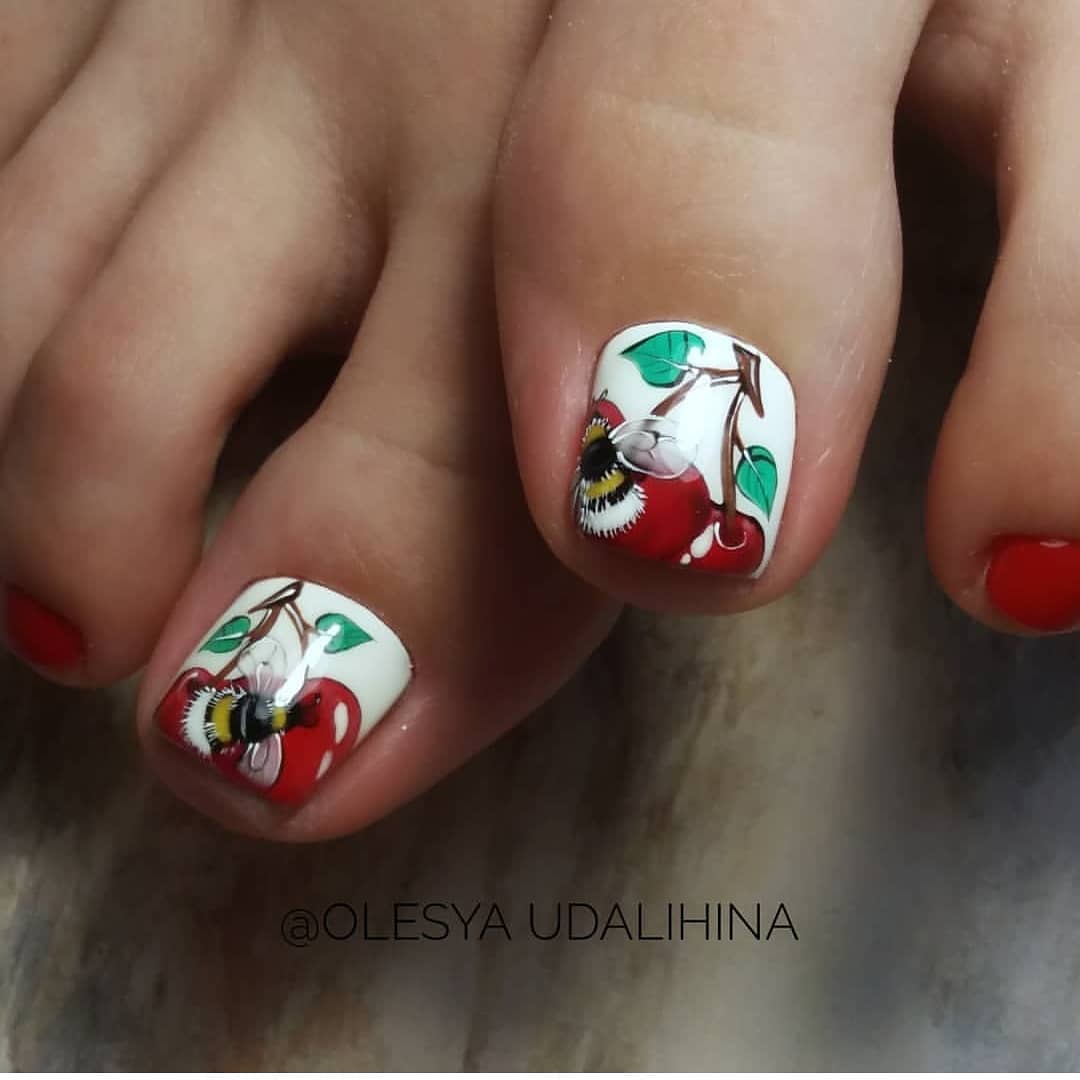 Фруктовый педикюр: 40 креативных и ярких идей!