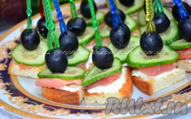 Рецепт канапе с красной рыбой