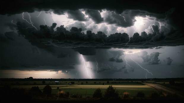 Гроза / Изображение сгенерировано ИИ FusionBrain.AI от Sber AI / amic.ru