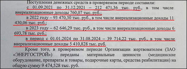 Фрагмент акта проверки Фонда Ройзмана* Минюстом // Фото документа предоставлены Царьграду источником