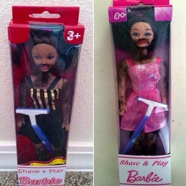 Барби курильщика: самые безумные воплощения популярной куклы barbie, барби, игрушка, игрушки, прикол, щетина