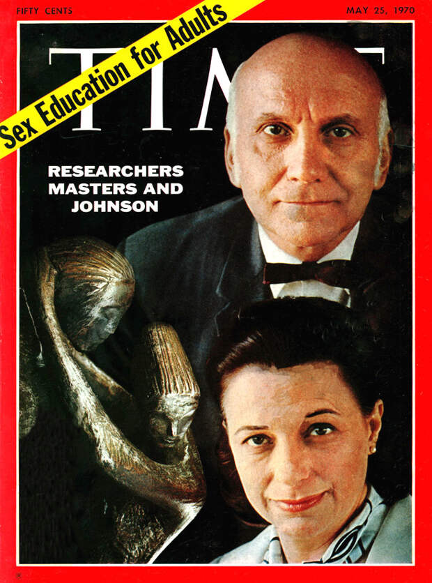 Уильям Мастерс и Вирджиния Джонсон на обложке журнала "Time", 1970 год