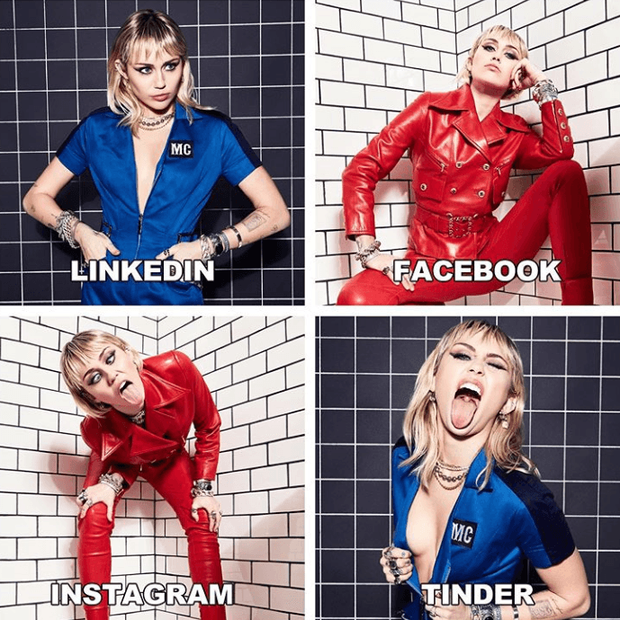 Linkedin Facebook Instagram Tinder