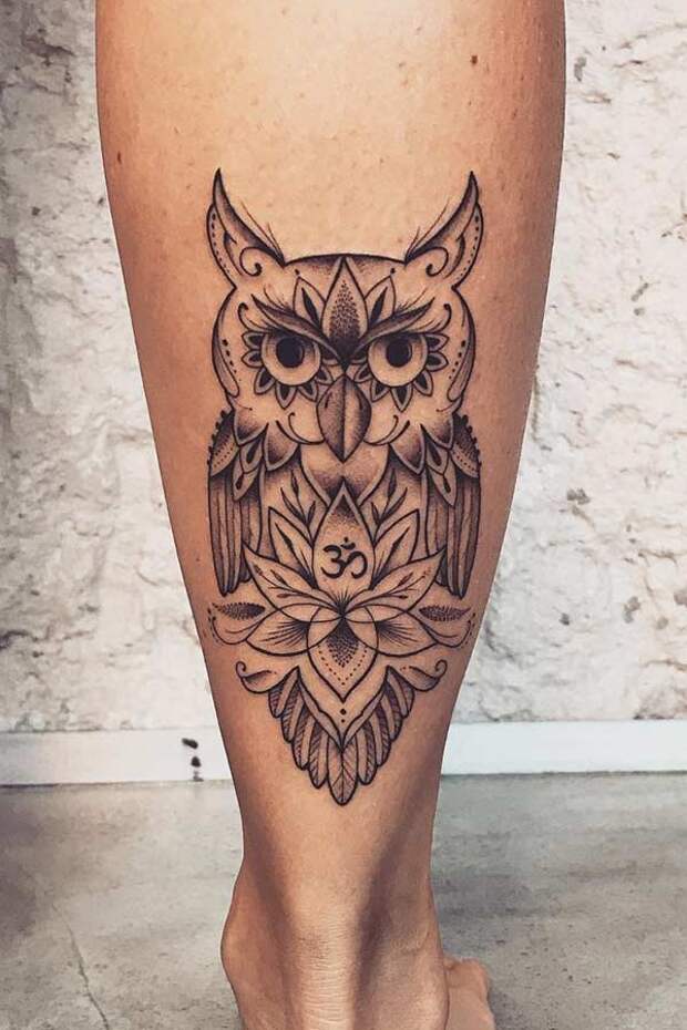 Татуировки с изображением совы фото 9