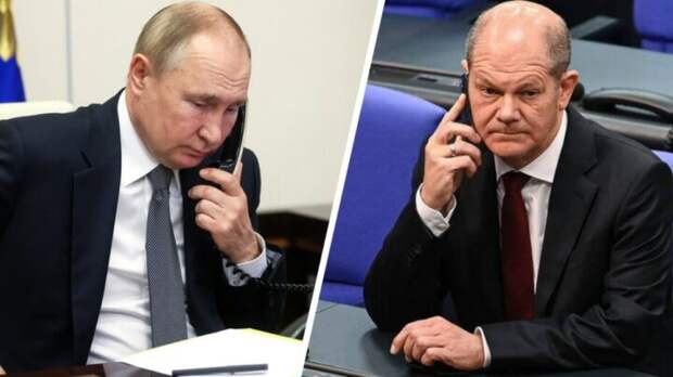 Шольц и Путин по телефону