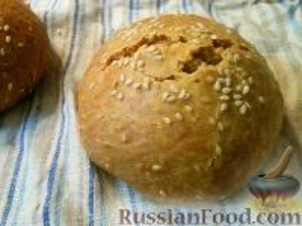Фото к рецепту: Булочки с кунжутом