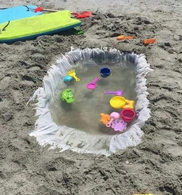 Мешок для мусора=пляжный бассейн