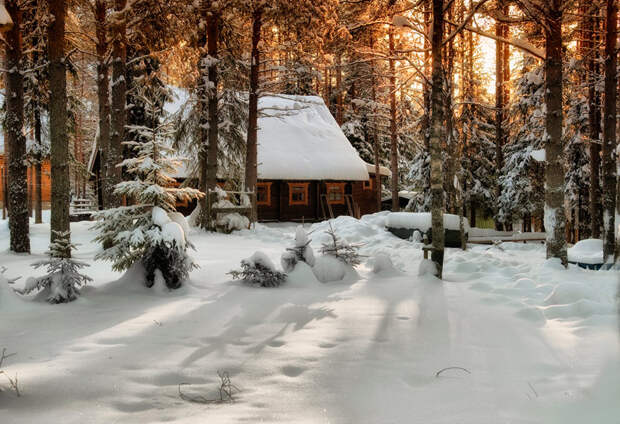 фото "зимнее утро" метки: пейзаж, закат, зима
