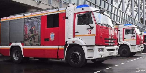 В результате пожара на Хорошевском шоссе бабушку с отравлением доставили в больницу