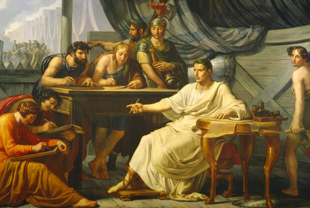Юлий Цезарь диктует свои изречения