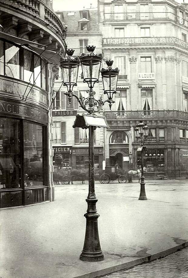 Фонари Парижа около 1878 года. Весь Мир в объективе, ретро, старые фото