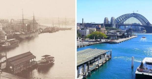 Сидней, Австралия, 1890 и 2019 год